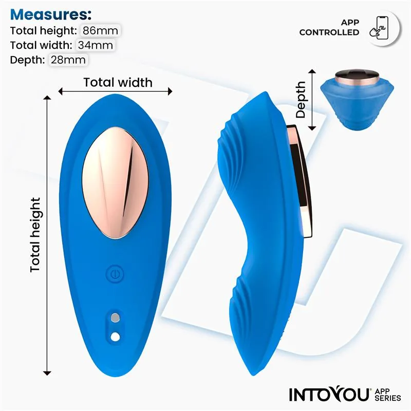 Cueca Vibratória com Aplicação em Silicone Azul Intoyou — vista 9 de 9