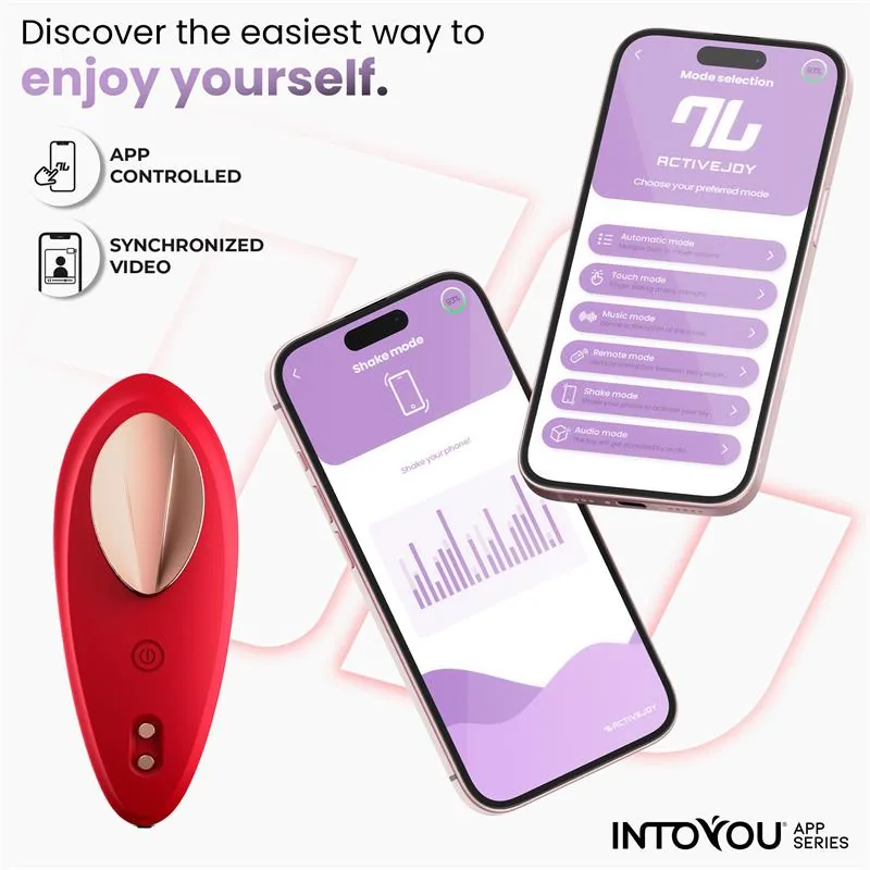 Cueca Vibratória com Aplicação em Silicone Vermelho Intoyou — vista 6 de 9