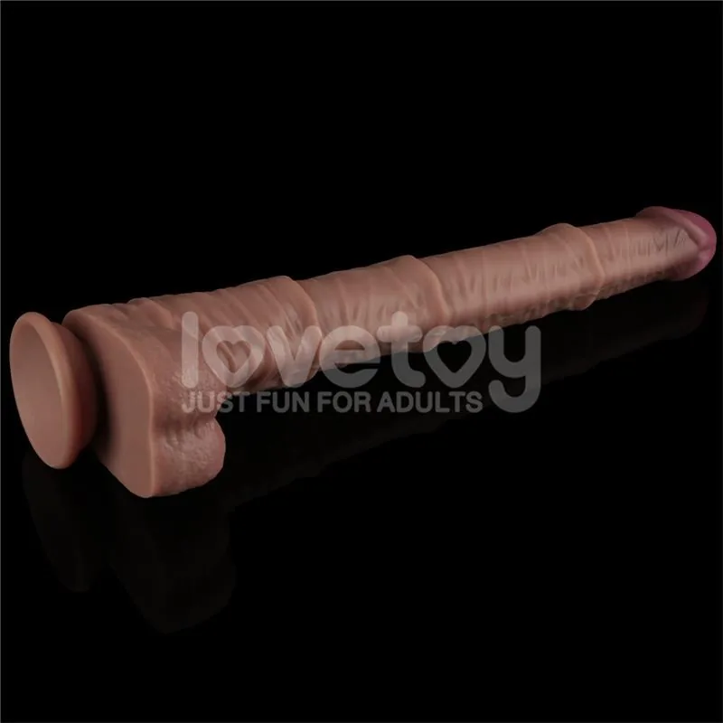 Dildo Articulável XXL Dupla Camada em Silicone LoveToy — vista 4 de 14