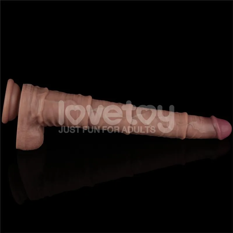 Dildo Articulável XXL Dupla Camada em Silicone LoveToy — vista 5 de 14
