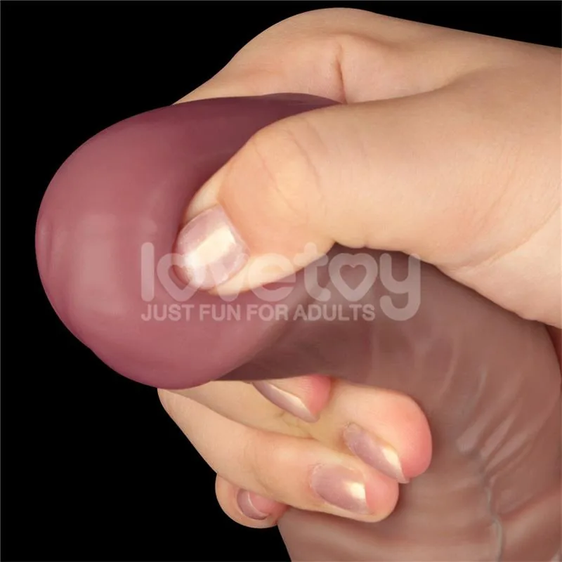 Dildo Articulável XXL Dupla Camada em Silicone LoveToy — vista 7 de 14