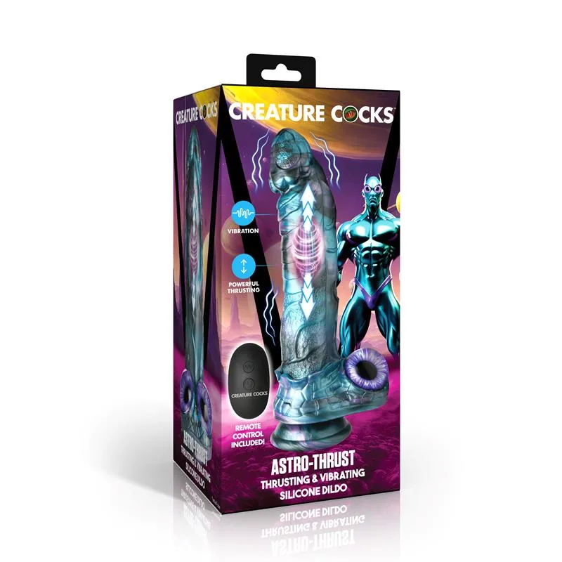 Dildo Astro-Thrust com Vibração e Vaivém Silicone Creature Cocks — vista 8 de 8