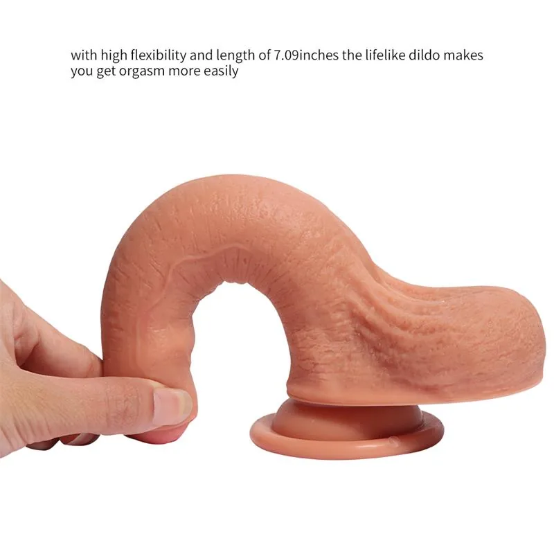 Dildo Azazel Silicone Dupla Densidade 18 cm — vista 4 de 6