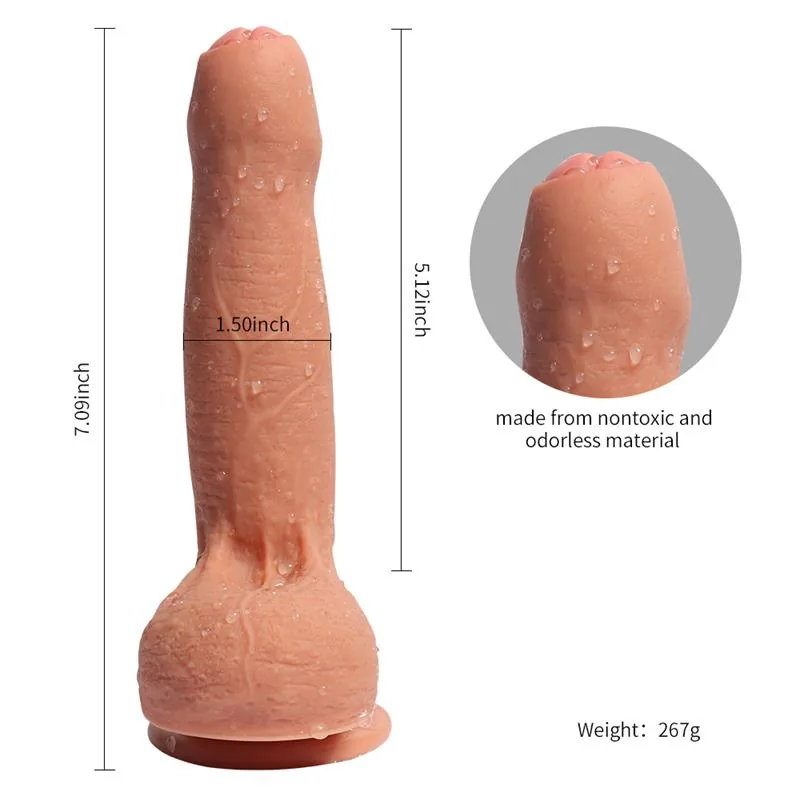 Dildo Azazel Silicone Dupla Densidade 18 cm — vista 6 de 6