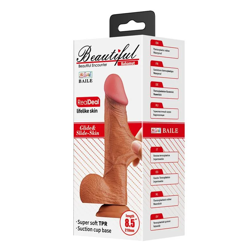 Dildo Bahamut Realista Curvo com Ventosa — vista 7 de 7