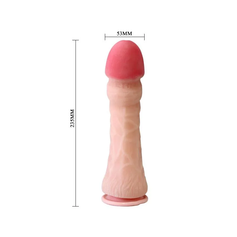 Dildo Baile com Ventosa 23,5 cm Natural — vista 4 de 5