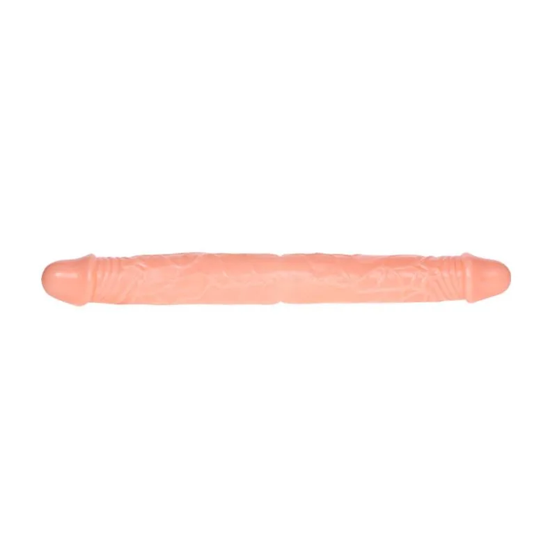 Dildo Baile Duplo Flexível 35,9 cm Natural