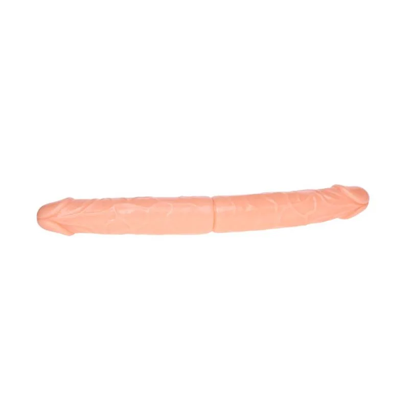 Dildo Baile Duplo Flexível 35,9 cm Natural — vista 2 de 6
