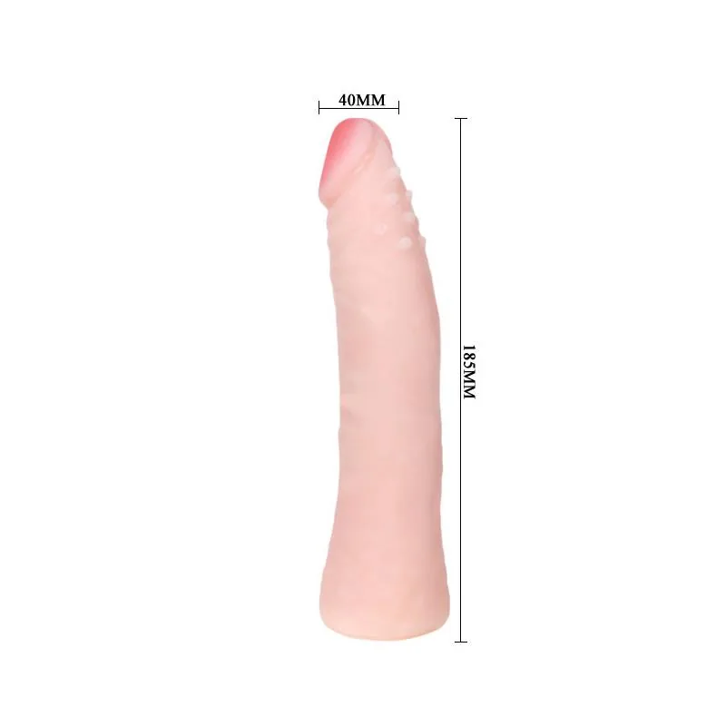 Dildo Baile Flexível 18,5 cm Natural — vista 5 de 6