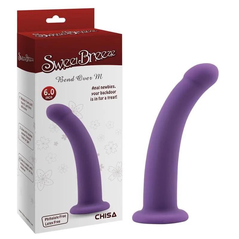 Dildo Bend Over M Silicone 15 cm Roxo