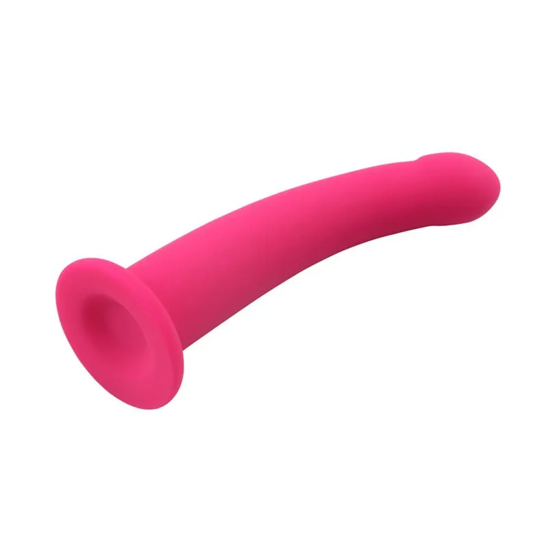 Dildo Bend Over Silicone Rosa M 15 cm — vista 3 de 5