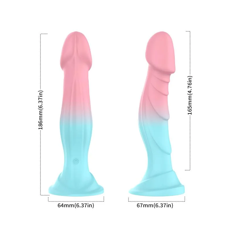 Dildo Bicolor com Vibração e 9 Funções Urban Sky — vista 8 de 8