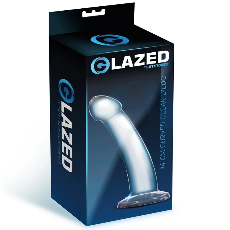 Dildo Curvado Material Cristalino 14 cm Glazed — vista 2 de 4
