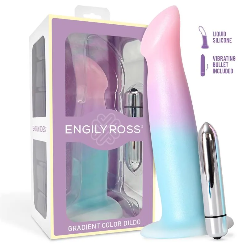 Dildo Dildox com Vibração e Ventosa Gradiente de Cor 17 cm