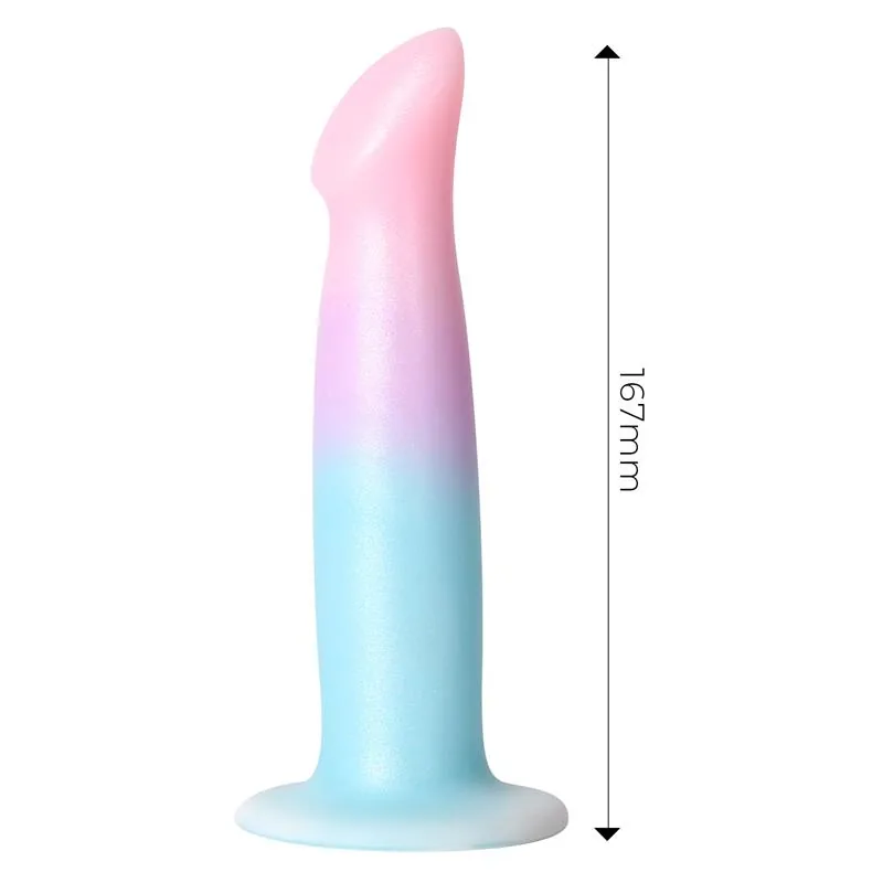 Dildo Dildox com Vibração e Ventosa Gradiente de Cor 17 cm — vista 5 de 6