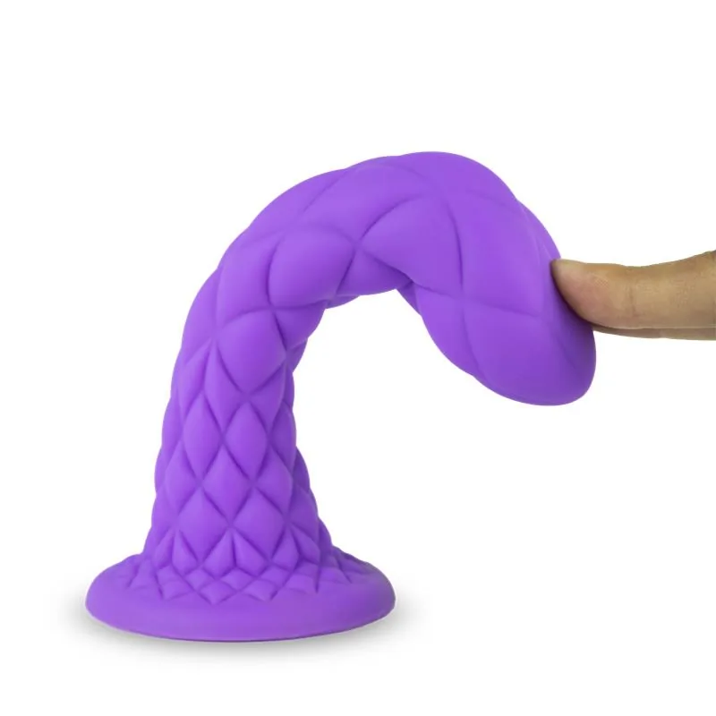 Dildo Dreamy 7 Fantasia Silicone Líquido Roxo SilexD — vista 3 de 8