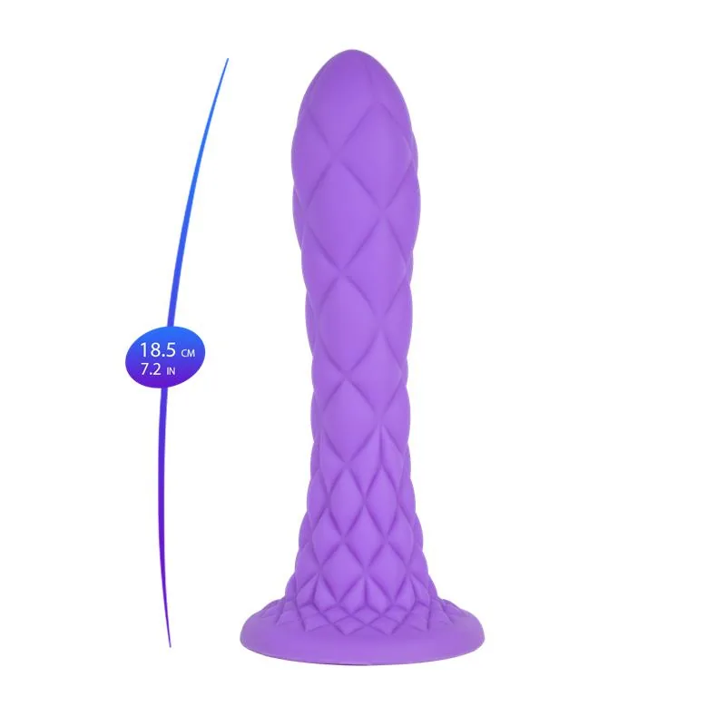 Dildo Dreamy 7 Fantasia Silicone Líquido Roxo SilexD — vista 5 de 8