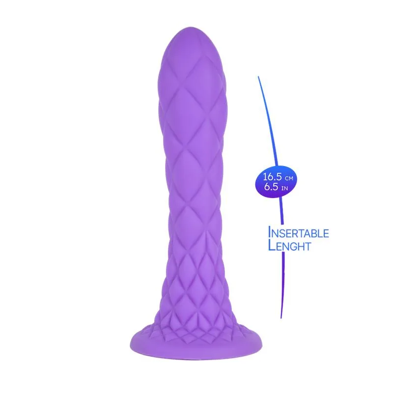 Dildo Dreamy 7 Fantasia Silicone Líquido Roxo SilexD — vista 7 de 8