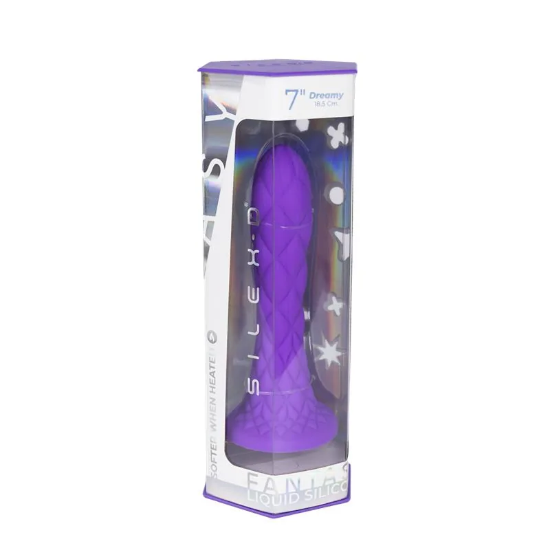 Dildo Dreamy 7 Fantasia Silicone Líquido Roxo SilexD — vista 8 de 8
