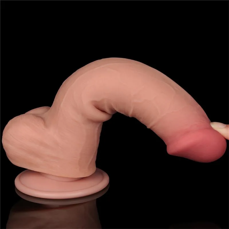 Dildo Dupla Camada com Pele Deslizante 20,8 cm Lovetoy — vista 4 de 12