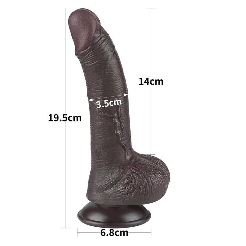 Dildo Dupla Camada Pele Deslizante LoveToy 19,5 cm — vista 11 de 12