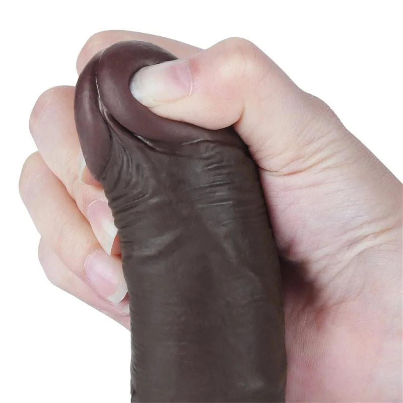 Dildo Dupla Camada Pele Deslizante LoveToy 19,5 cm — vista 6 de 12