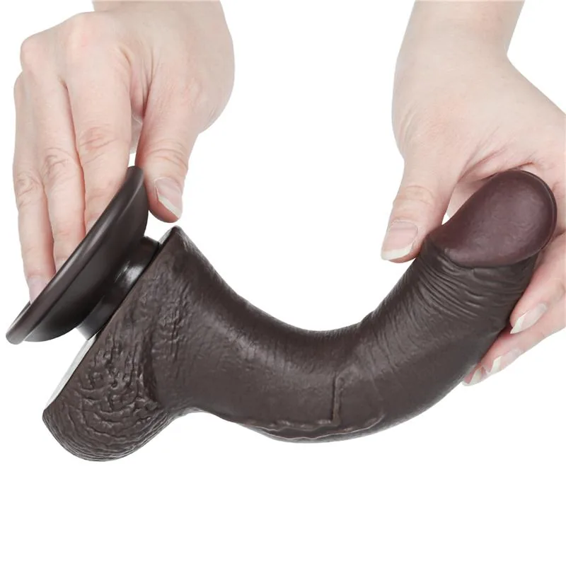 Dildo Dupla Camada Pele Deslizante LoveToy 19,5 cm — vista 8 de 12