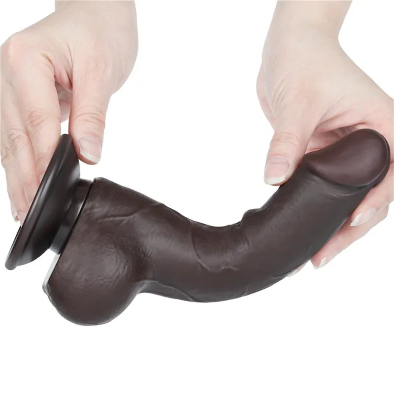 Dildo Dupla Camada Pele Deslizante LoveToy 19,5 cm — vista 5 de 12