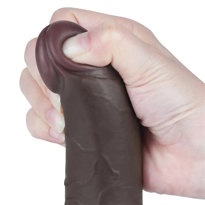 Dildo Dupla Camada Pele Deslizante LoveToy 19,5 cm — vista 6 de 12