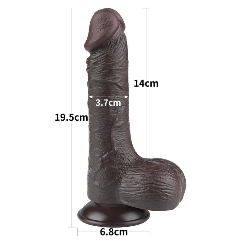 Dildo Dupla Camada Pele Deslizante LoveToy 19,5 cm — vista 10 de 11