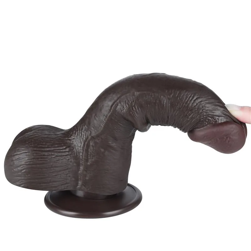 Dildo Dupla Camada Pele Deslizante LoveToy 19,5 cm — vista 6 de 11