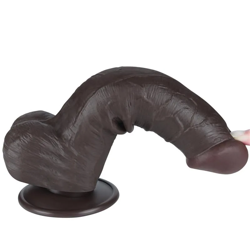 Dildo Dupla Camada Pele Deslizante LoveToy 20,8 cm — vista 4 de 12