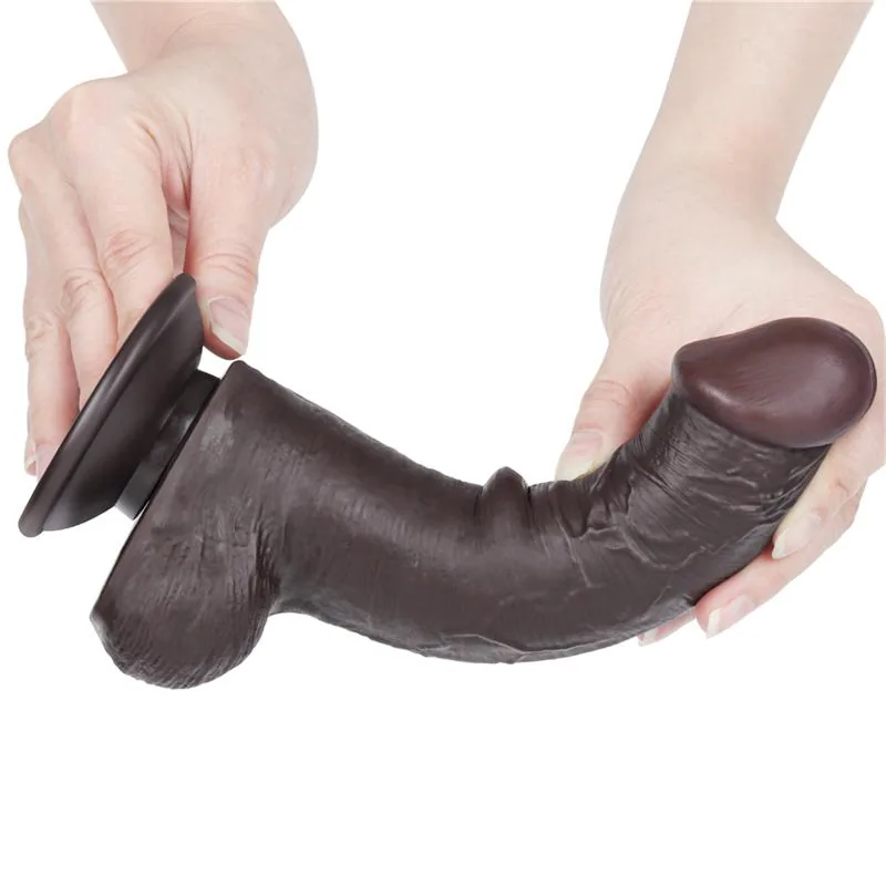 Dildo Dupla Camada Pele Deslizante LoveToy 20,8 cm — vista 5 de 12