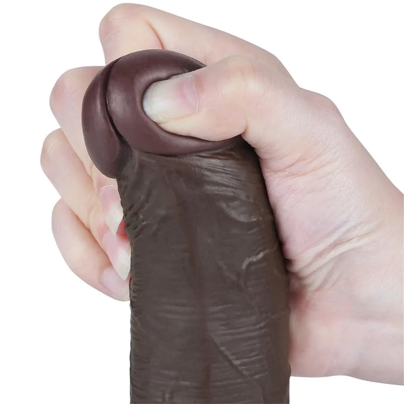 Dildo Dupla Camada Pele Deslizante LoveToy 20,8 cm — vista 7 de 12