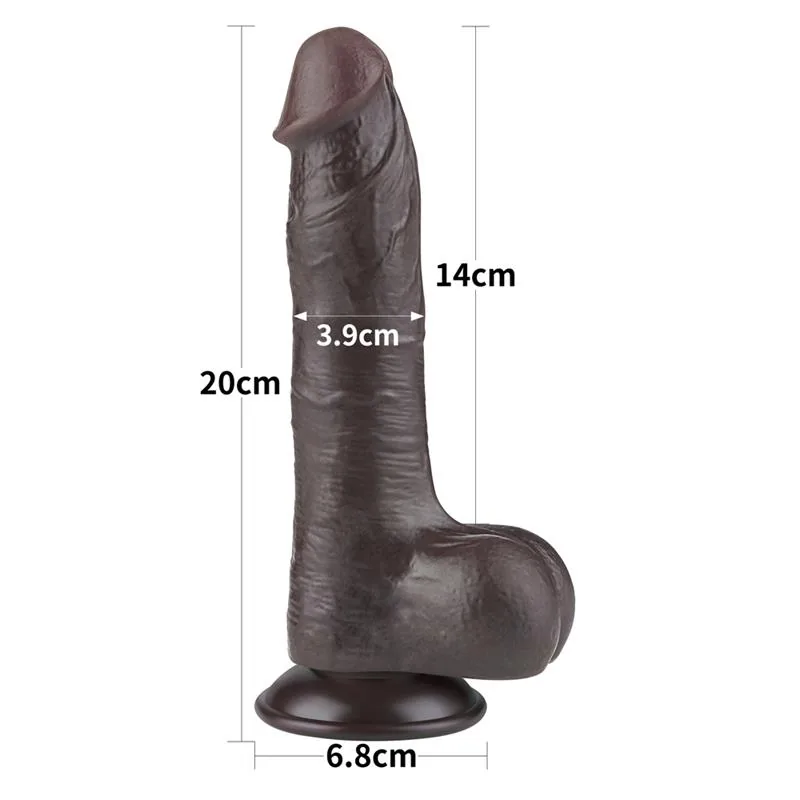 Dildo Dupla Camada Pele Deslizante LoveToy 20 cm — vista 11 de 12