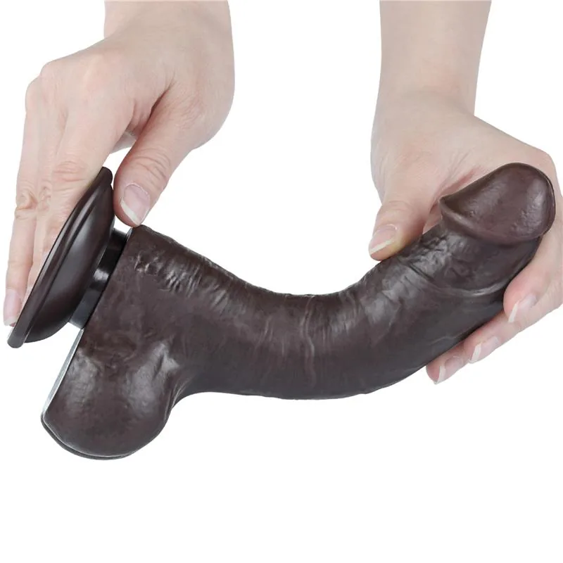 Dildo Dupla Camada Pele Deslizante LoveToy 20 cm — vista 5 de 12