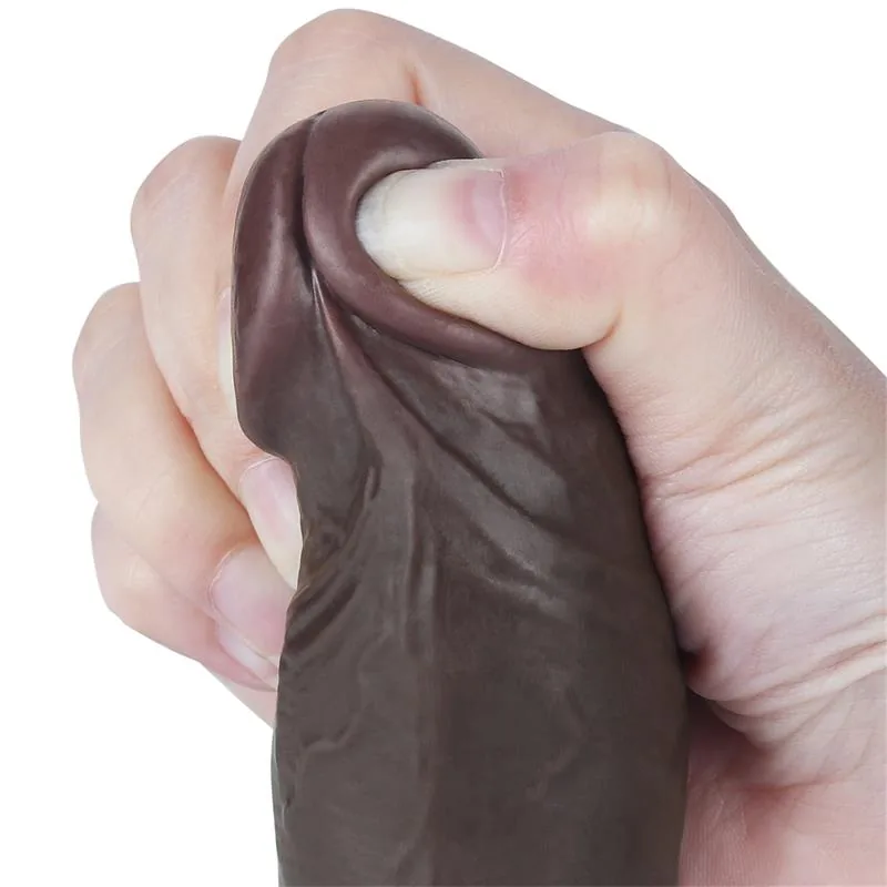 Dildo Dupla Camada Pele Deslizante LoveToy 20 cm — vista 6 de 12