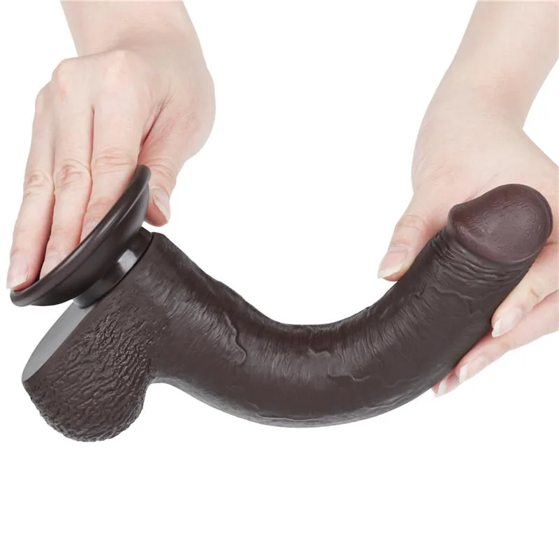 Dildo Dupla Camada Pele Deslizante LoveToy 22 cm — vista 5 de 12