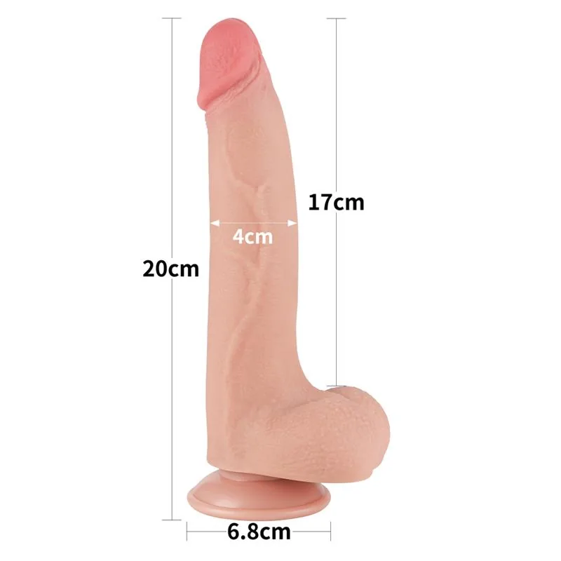 Dildo Dupla Densidade com Pele Deslizante 22 cm Lovetoy — vista 12 de 13