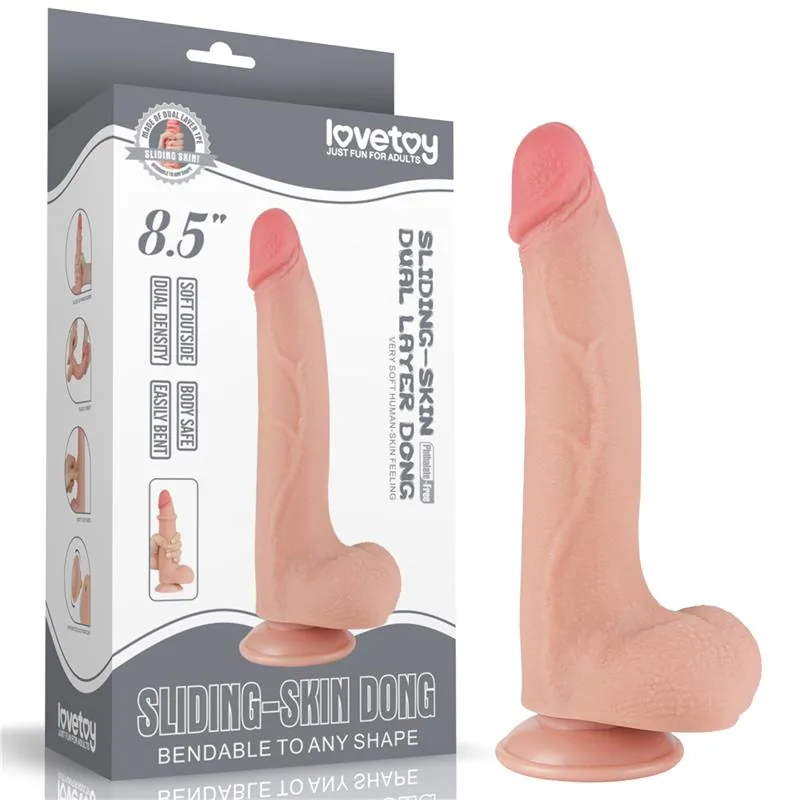 Dildo Dupla Densidade com Pele Deslizante 22 cm Lovetoy — vista 13 de 13
