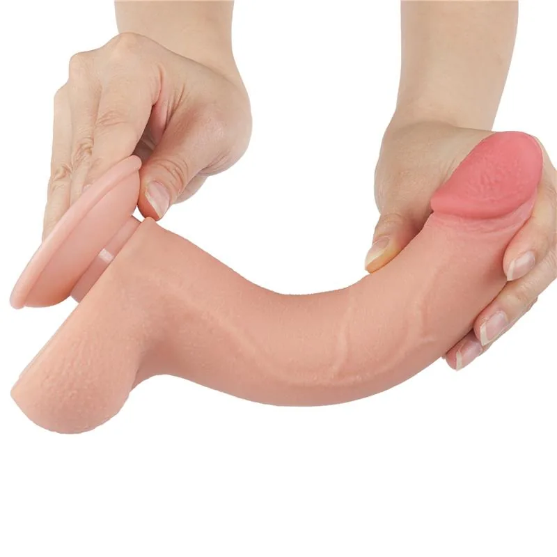 Dildo Dupla Densidade com Pele Deslizante 22 cm Lovetoy — vista 2 de 13