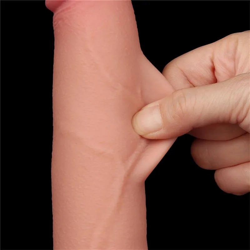 Dildo Dupla Densidade com Pele Deslizante 22 cm Lovetoy — vista 5 de 13