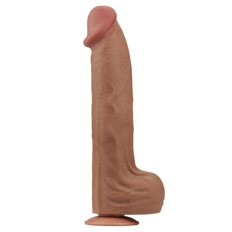 Dildo Dupla Densidade Pele Deslizante Retrátil 36 cm