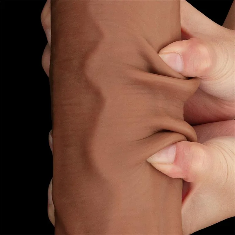 Dildo Dupla Densidade Pele Deslizante Retrátil 36 cm — vista 11 de 14