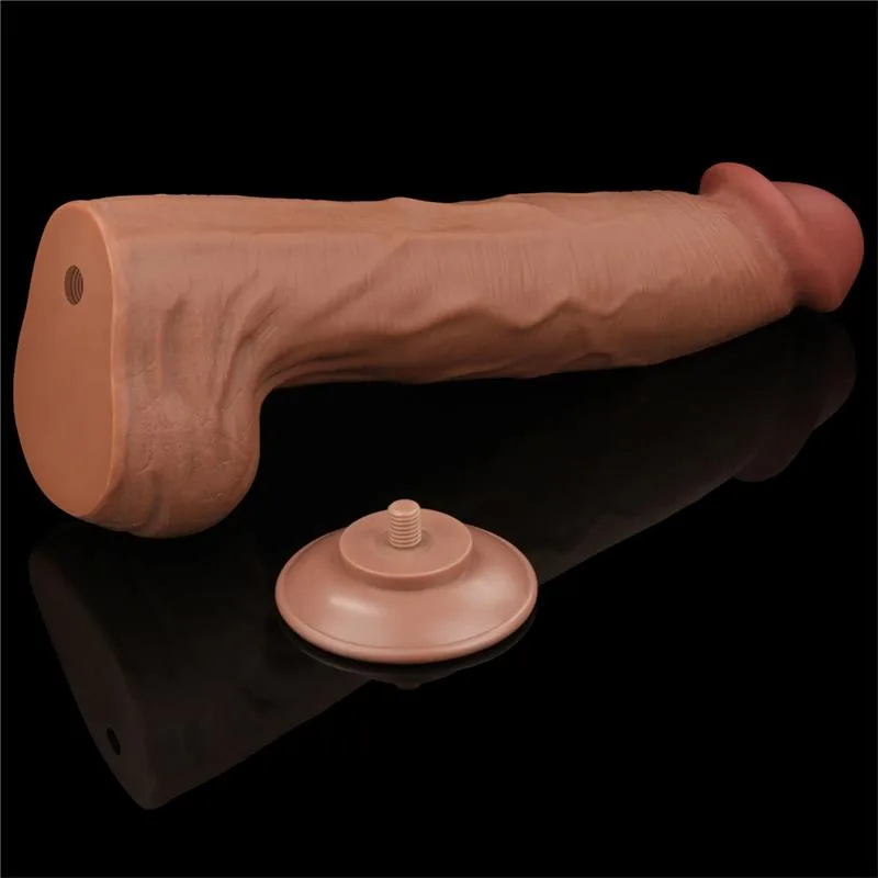 Dildo Dupla Densidade Pele Deslizante Retrátil 36 cm — vista 12 de 14