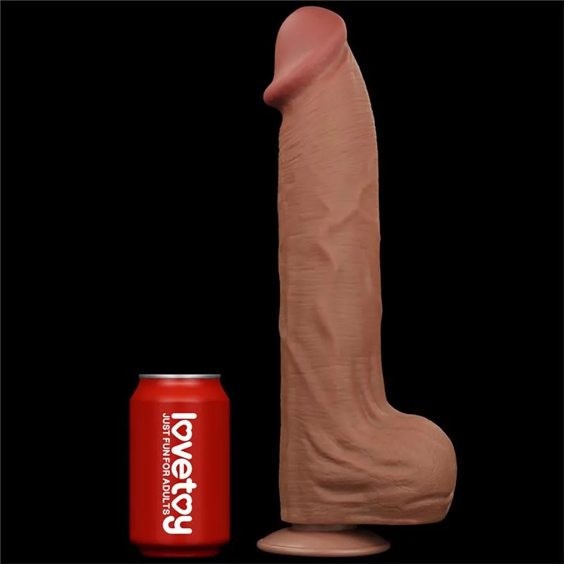 Dildo Dupla Densidade Pele Deslizante Retrátil 36 cm — vista 8 de 14