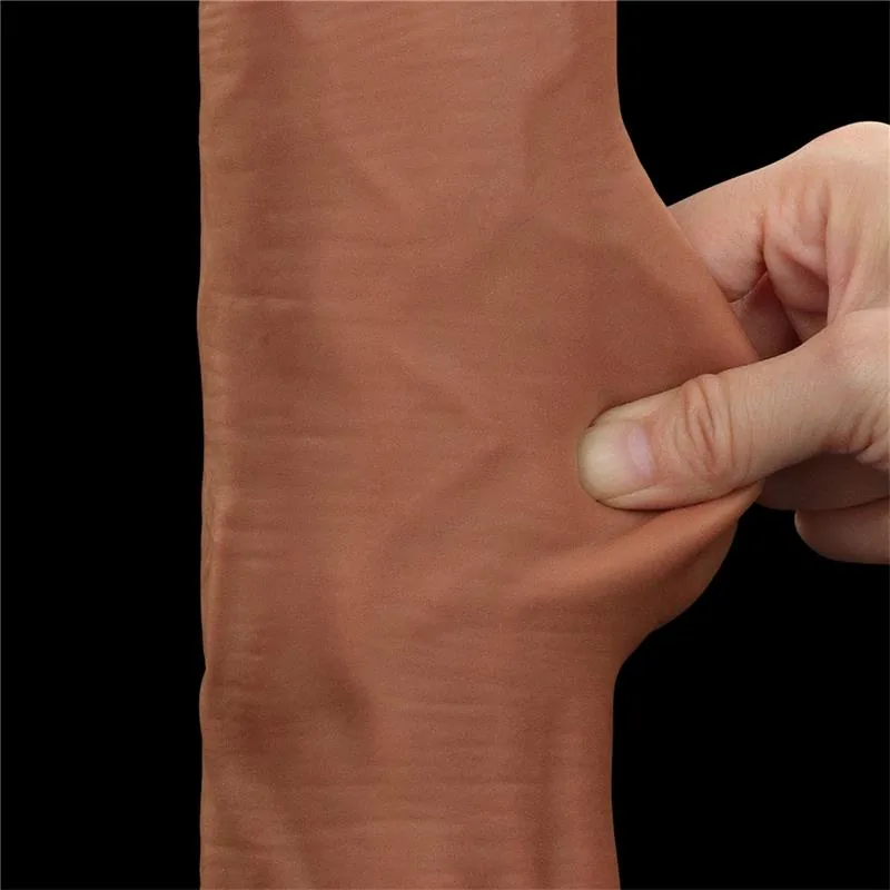 Dildo Dupla Densidade Pele Deslizante Retrátil 36 cm — vista 9 de 14