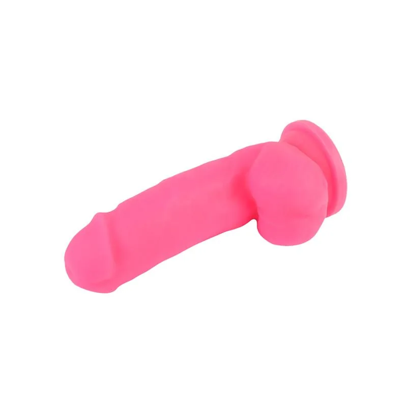 Dildo de Dupla Densidade com Ventosa 17,5 cm Rosa — vista 4 de 5