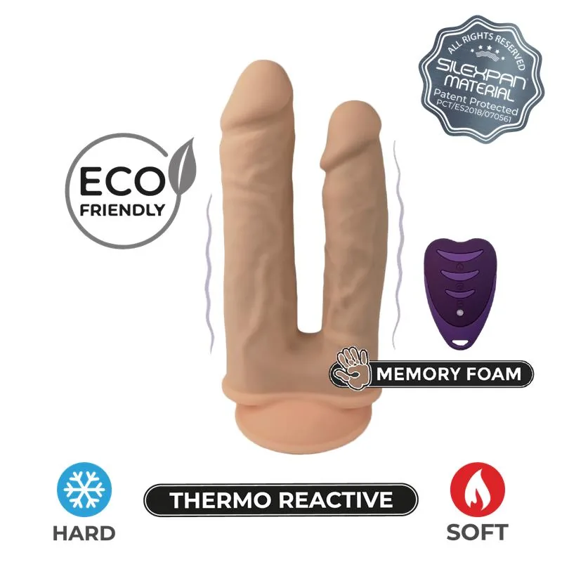 Dildo Duplo Dupla Penetração com Vibração 2 Motores e Comando SilexD — vista 4 de 6