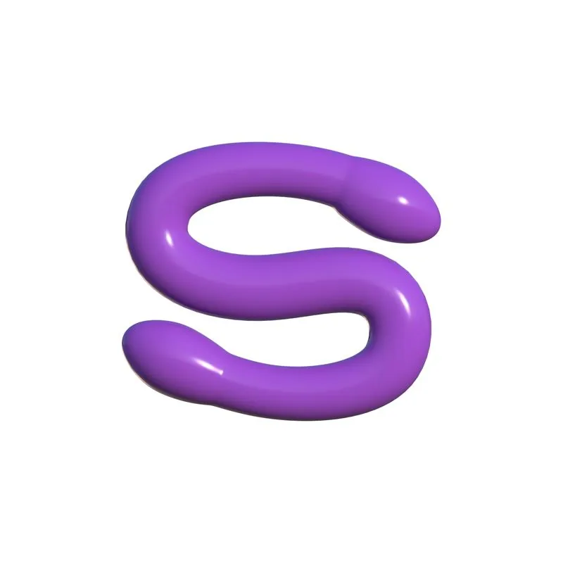 Dildo Duplo Whammy Flexível 43,8 cm Roxo — vista 4 de 6